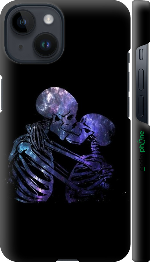 3D пластиковый матовый чехол С изображением скелета для Apple iPhone 14 - 6537m-2648 изображение 