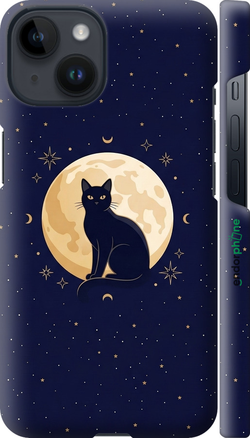 3D пластиковий матовий чехол Cute Cat Celestial/Witchy для Apple iPhone 14 - 6787m-2648 изображение 