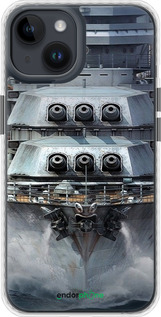 Чехол Bumper чехол Линкор, world of tanks, wargaming, военный корабль для Apple iPhone 14 - 6453pc-2648 изображение 