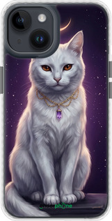 Чохол Bumper MagSafe чехол Mystic White Cat Gothic Dark Purple Gold для Apple iPhone 14 - 6805pm-2648 изображение 