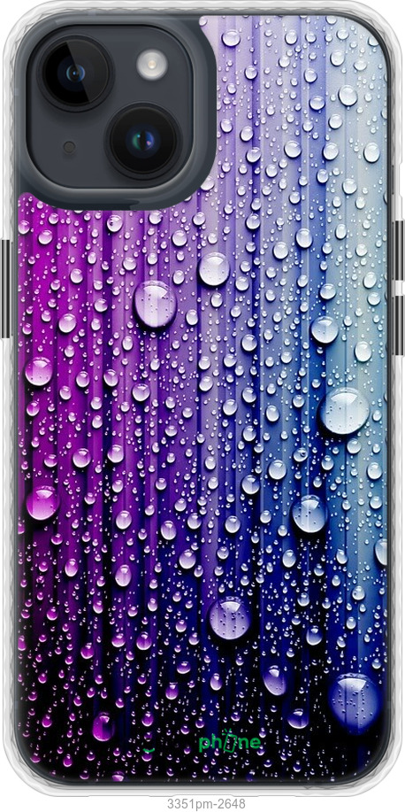 

Чохол Bumper MagSafe чохол "Краплини води" для iPhone 14, Синій