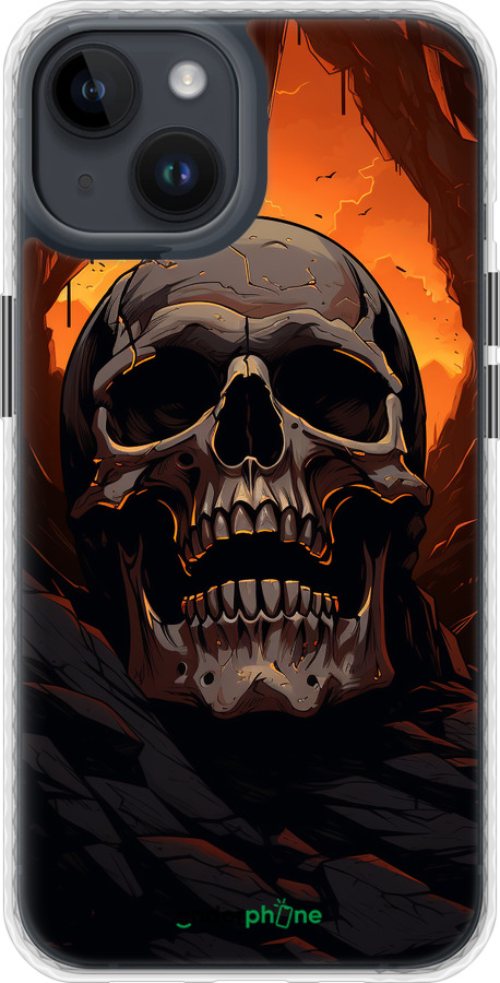 Чехол Bumper чехол Череп в пещере для Apple iPhone 14 - 5959pc-2648 изображение 