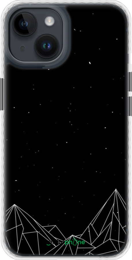 Чехол Bumper чехол Черно белые абстрактные горы для Apple iPhone 14 - 6437pc-2648 изображение 