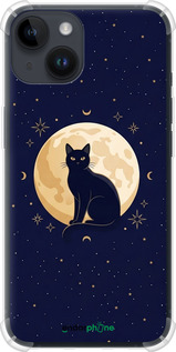 Силіконовий протиударний с посиленими кутами чохол 'Cute Cat Celestial/Witchy' для iPhone 14 зображення 3