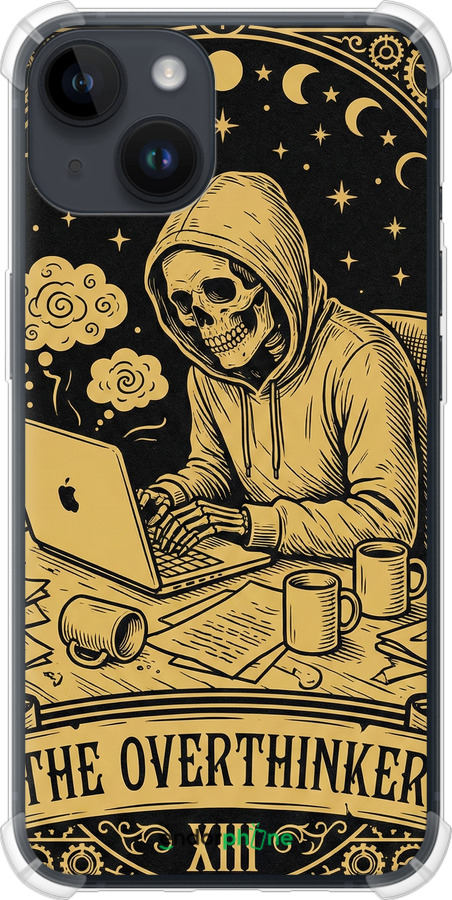 Силіконовий протиударний с посиленими кутами чехол The Overthinker для Apple iPhone 14 - 6774sp-2648 изображение 