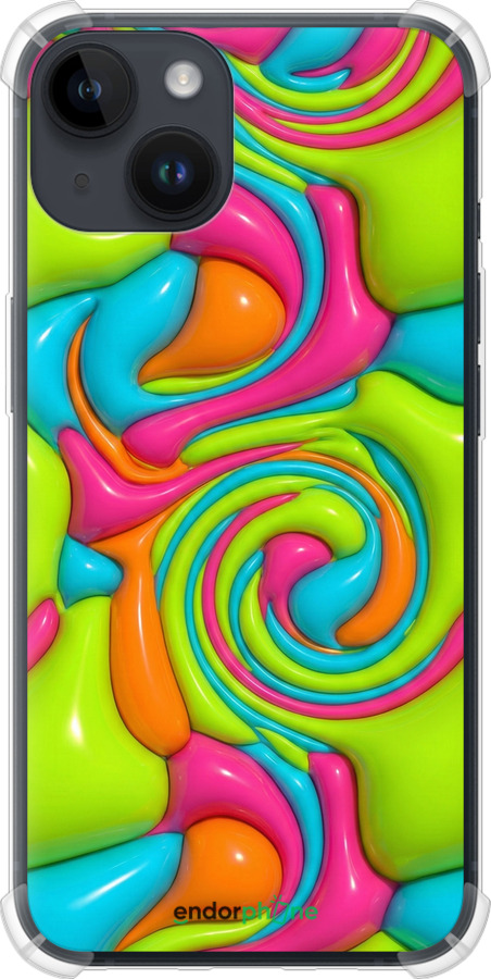 Силикон с усиленными углами чехол Y2K Jelly Dream для Apple iPhone 14 - 6780sp-2648 изображение 