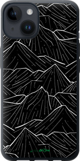 Силіконовий чехол Із зображенням Темних гір для Apple iPhone 14 - 6489u-2648 изображение 