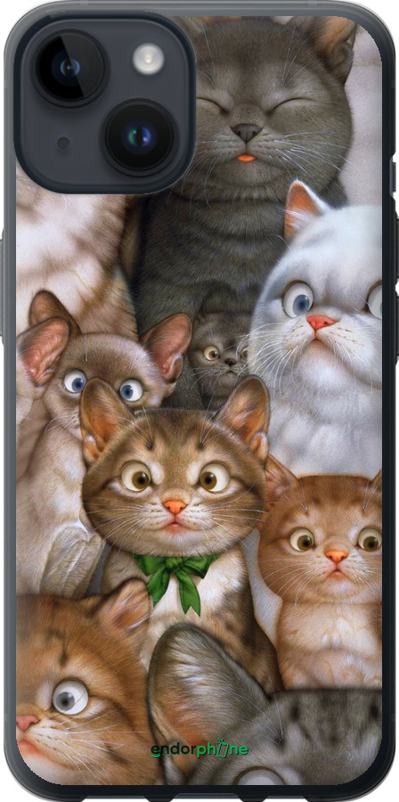 

Силіконовий чохол "Коти" для iPhone 14