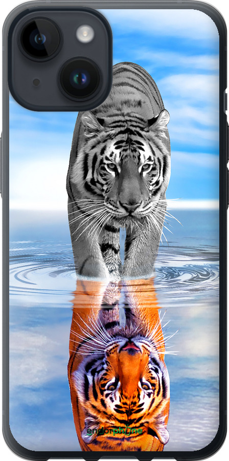 Силиконовый чехол Тигр для Apple iPhone 14 - 6016u-2648 изображение 