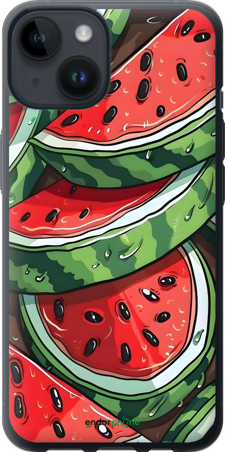Силіконовий чехол Кавун для Apple iPhone 14 - 6315u-2648 изображение 