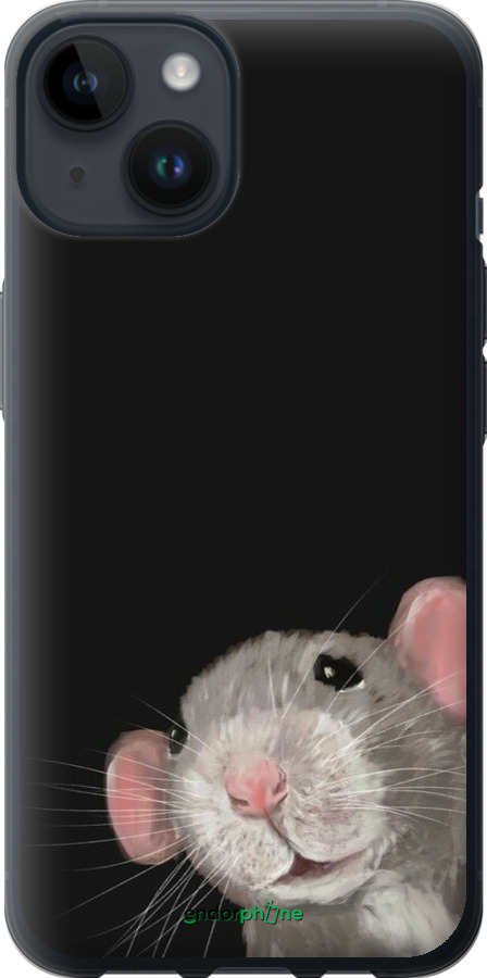 Силиконовый чехол The Peeking Rat для Apple iPhone 14 - 6442u-2648 изображение 