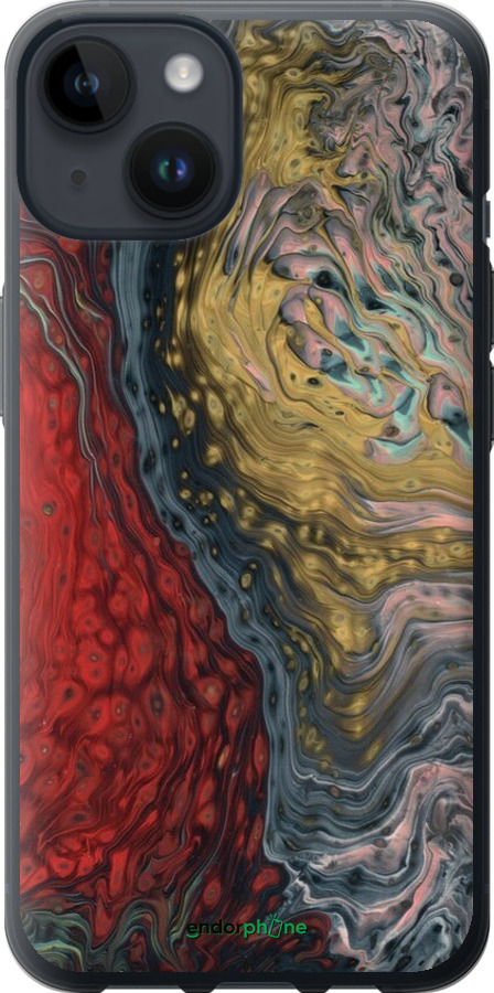 Силиконовый чехол С изображением абстрактной живописи для Apple iPhone 14 - 6530u-2648 изображение 