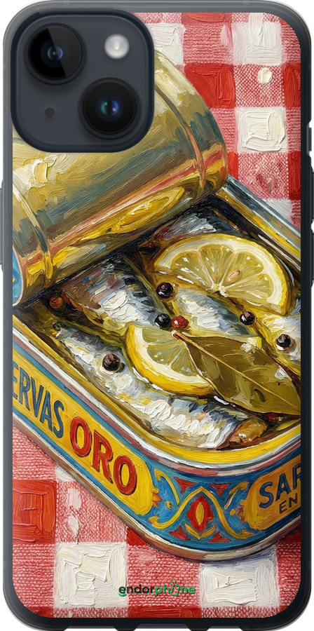 Силиконовый чехол Vintage Sardine Tin Phone для Apple iPhone 14 - 6772u-2648 изображение 