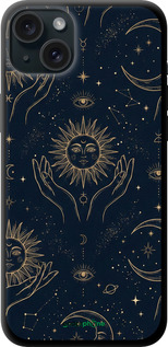 TPU чехол Celestial Harmony: Sun & Moon Gold Mystic Pattern для Apple iPhone 15 Plus - 6778b-3097 изображение 