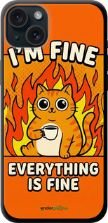 TPU чехол Funny Cat для Apple iPhone 15 Plus - 6786b-3097 изображение 