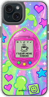 Чехол Bumper MagSafe чехол Y2K Aesthetic Retro Pet: Годуй мене кавою для Apple iPhone 15 Plus - 6784pm-3097 изображение 