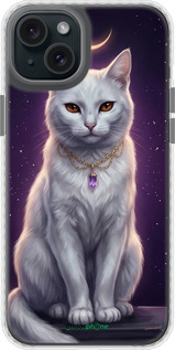 Чохол Bumper MagSafe чехол Mystic White Cat Gothic Dark Purple Gold для Apple iPhone 15 Plus - 6805pm-3097 изображение 