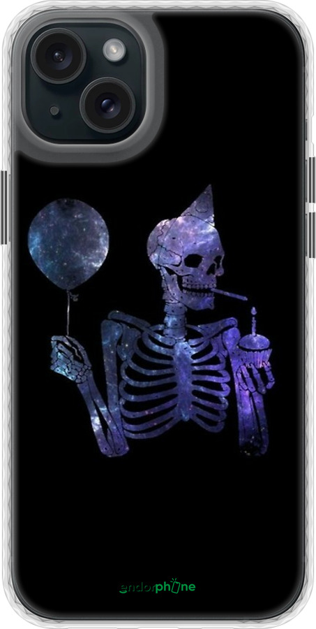 Чехол Bumper чехол Скелетное искусство для Apple iPhone 15 Plus - 6536pc-3097 изображение 