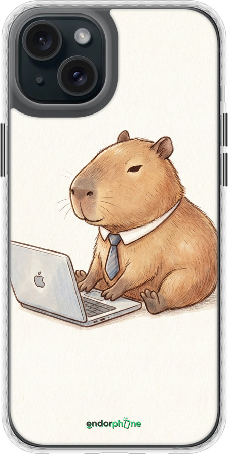 Чохол Bumper MagSafe чехол Funny Capybara CEO Working для Apple iPhone 15 Plus - 6777pm-3097 изображение 