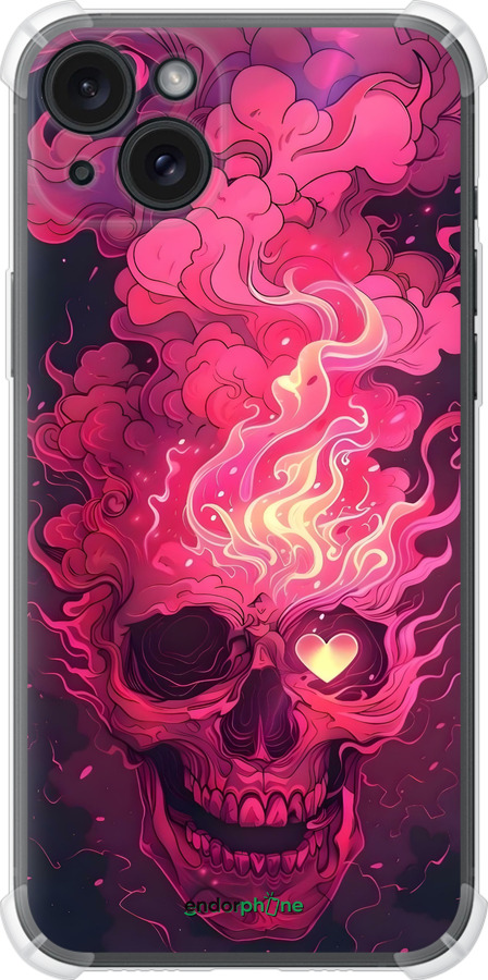 Силикон с усиленными углами чехол Череп арт для Apple iPhone 15 Plus - 6385sp-3097 изображение 