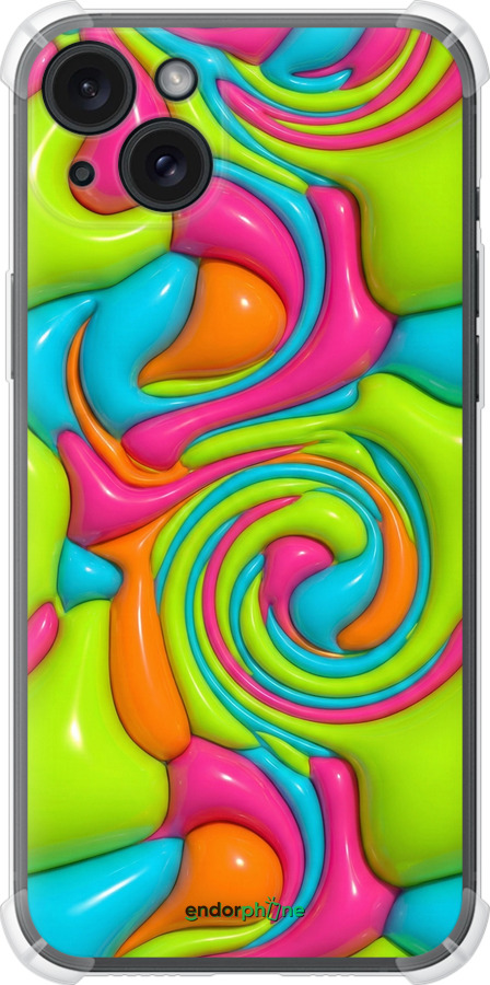 Силикон с усиленными углами чехол Y2K Jelly Dream для Apple iPhone 15 Plus - 6780sp-3097 изображение 