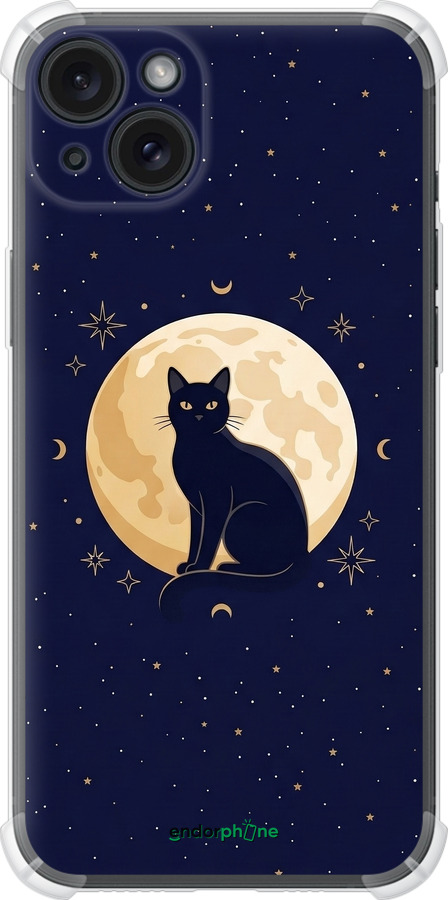 Силіконовий протиударний с посиленими кутами чехол Cute Cat Celestial/Witchy для Apple iPhone 15 Plus - 6787sp-3097 изображение 