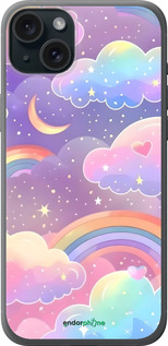 Силиконовый чехол Облака и радуга для Apple iPhone 15 Plus - 6312u-3097 изображение 