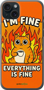 Силиконовый чехол 'Funny Cat' для iPhone 15 Plus изображение 5