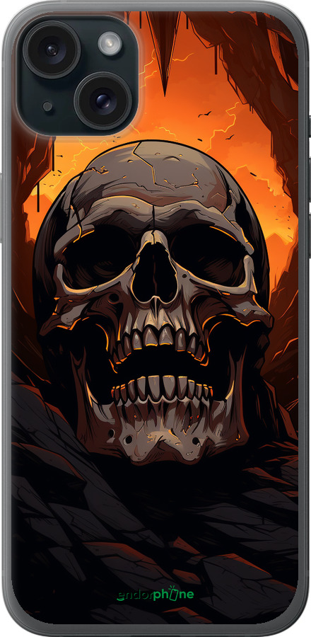 Силиконовый чехол Череп в пещере для Apple iPhone 15 Plus - 5959u-3097 изображение 