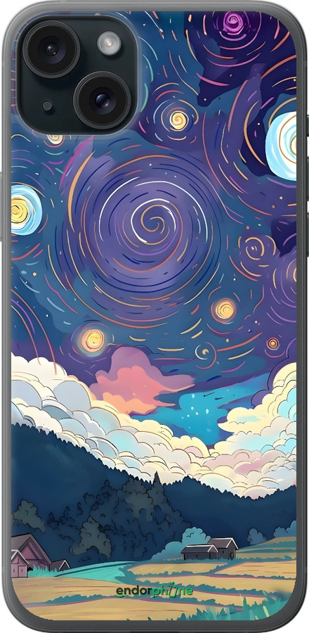 Силиконовый чехол Креативный арт для Apple iPhone 15 Plus - 6322u-3097 изображение 