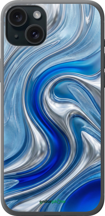 Силиконовый чехол Liquid Chrome для Apple iPhone 15 Plus - 6781u-3097 изображение 