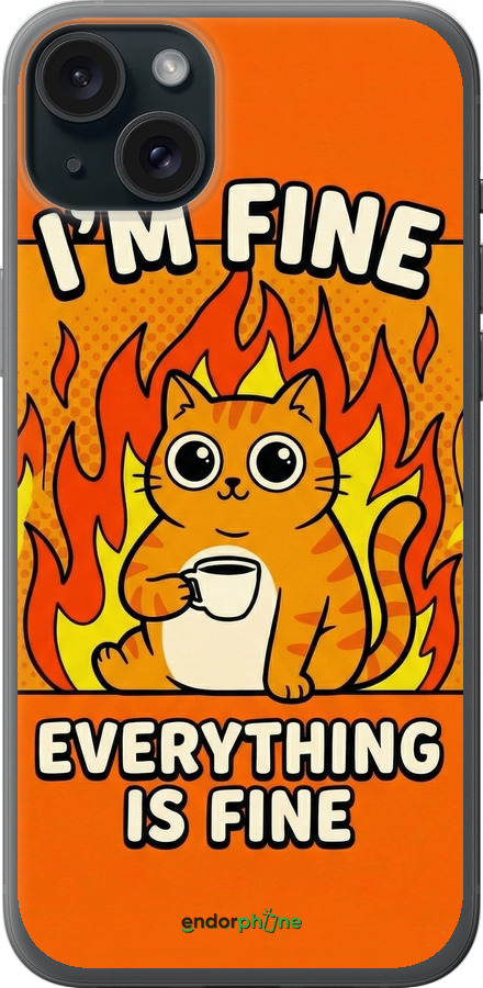 Силіконовий чехол Funny Cat для Apple iPhone 15 Plus - 6786u-3097 изображение 