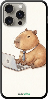 TPU чехол Funny Capybara CEO Working для Apple iPhone 15 Pro Max - 6777b-3098 изображение 