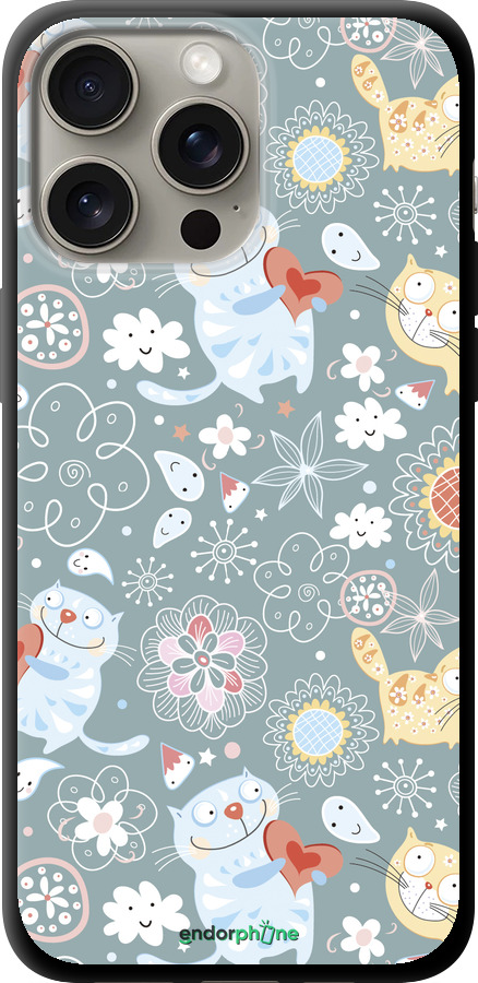 TPU чехол Кошенята v3 для Apple iPhone 15 Pro Max - 1223b-3098 изображение 