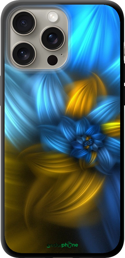 

TPU чорний чохол "Візерунок 46" для iPhone 15 Pro Max, Синій