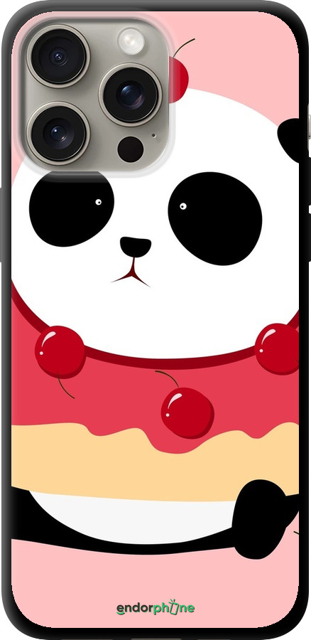 TPU чехол Панда з пончиком для Apple iPhone 15 Pro Max - 3991b-3098 изображение 