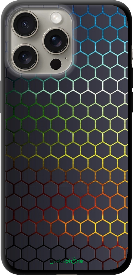 TPU чехол Переливающиеся соты для Apple iPhone 15 Pro Max - 498b-3098 изображение 