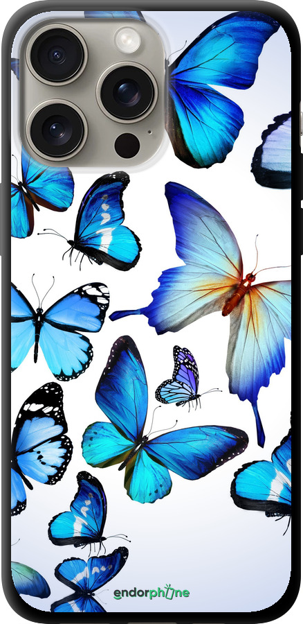 TPU чехол Бабочки для Apple iPhone 15 Pro Max - 6023b-3098 изображение 