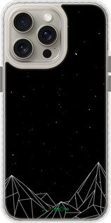 Чехол Bumper MagSafe чехол Черно белые абстрактные горы для Apple iPhone 15 Pro Max - 6437pm-3098 изображение 