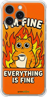 Силикон с усиленными углами чехол Funny Cat для Apple iPhone 15 Pro Max - 6786sp-3098 изображение 