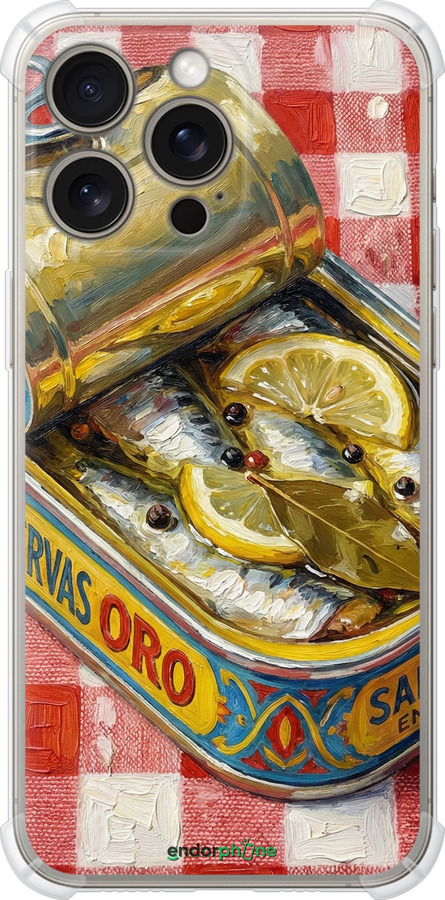 Силикон с усиленными углами чехол Vintage Sardine Tin Phone для Apple iPhone 15 Pro Max - 6772sp-3098 изображение 