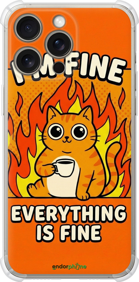 Силикон с усиленными углами чехол Funny Cat для Apple iPhone 15 Pro Max - 6786sp-3098 изображение 