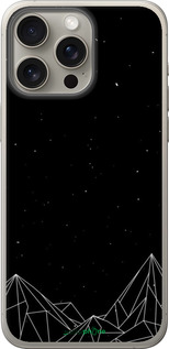 Силиконовый чехол Черно белые абстрактные горы для Apple iPhone 15 Pro Max - 6437u-3098 изображение 