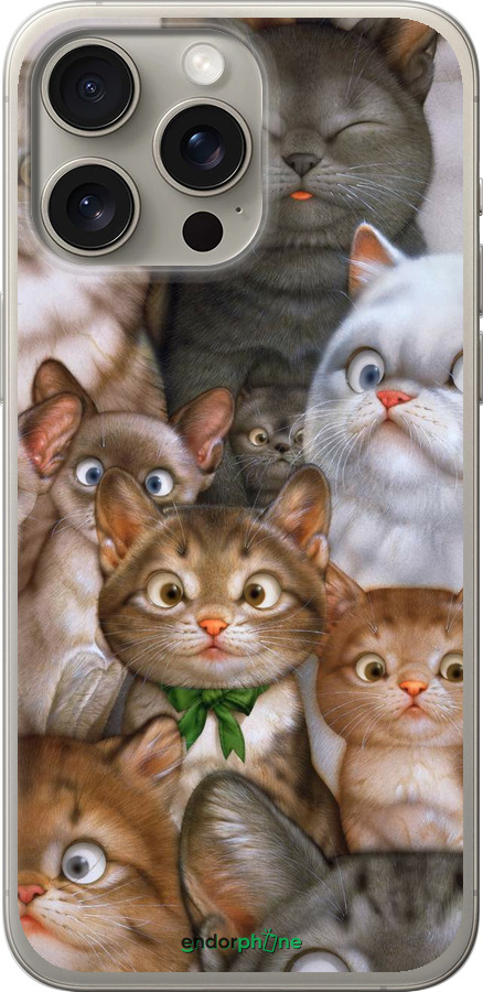 

Силіконовий чохол "Коти" для iPhone 15 Pro Max