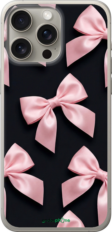 Силиконовый чехол Coquette Ribbons Dark Coquette для Apple iPhone 15 Pro Max - 6767u-3098 изображение 