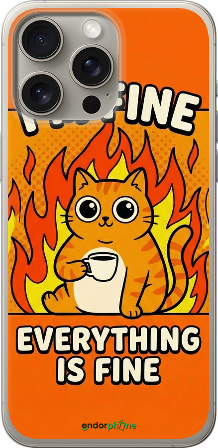 Силиконовый чехол Funny Cat для Apple iPhone 15 Pro Max - 6786u-3098 изображение 