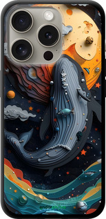 TPU чехол Кит у космосі для Apple iPhone 15 Pro - 6328b-3096 изображение 