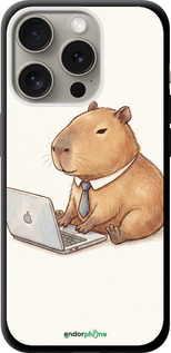TPU чехол Funny Capybara CEO Working для Apple iPhone 15 Pro - 6777b-3096 изображение 