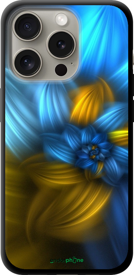 

TPU чорний чохол "Візерунок 46" для iPhone 15 Pro, Синій