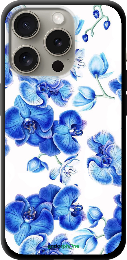 TPU чехол Голубые орхидеи для Apple iPhone 15 Pro - 4406b-3096 изображение 